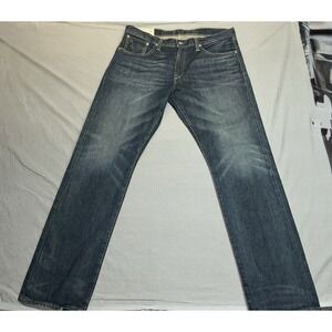 Ralph Lauren Polo Jeans Classic Fit Mens Size 33x32 Dark Blue Wash Denim Western